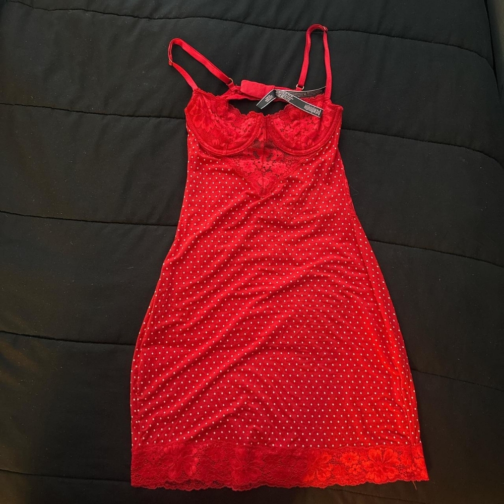 Victoria's Secret Red Lace Chemise